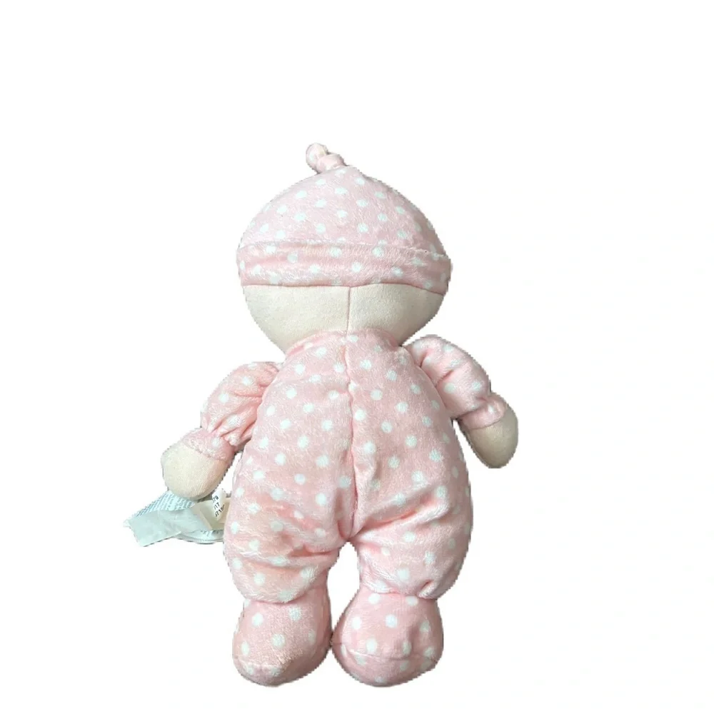Carters Child of Mine My 1st Doll Rattle Crinkle Pink Polka Dots Blonde Hair